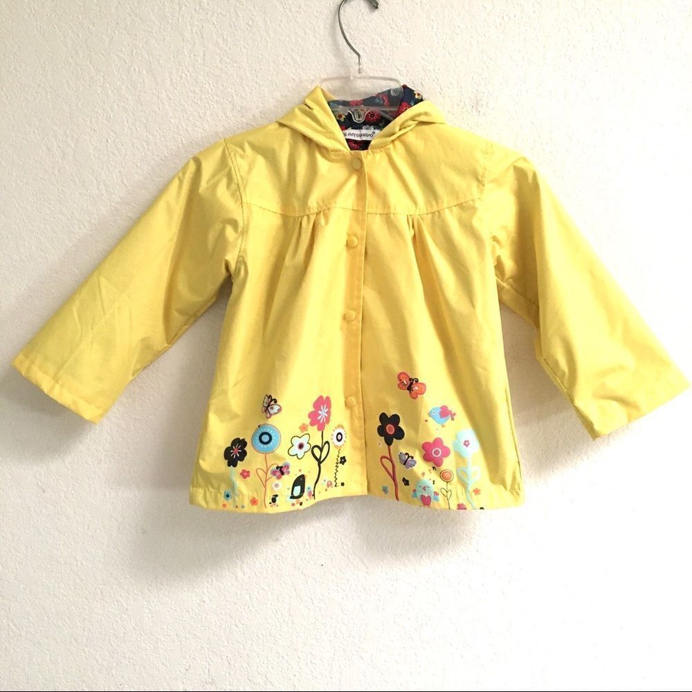 Little girl’s water resistant hooded raincoat 4‎